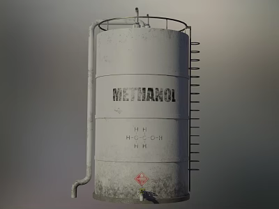 Industrial LOFT storage tank Methanol storage tank 3d model