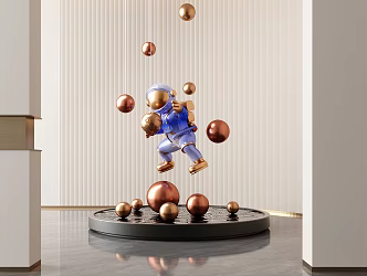 Modern Sculpture Metal Art Installation 3d model