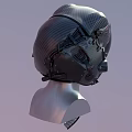 High Tech Professional Helmet With Visor Camera And Breathing Apparatus 3d model