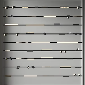 Track magnetic attraction lamp embedded magnetic attraction lamp linear lamp steering lamp open-mounted downlight guide lamp long-strip lamp bucket lamp open-mounted spotlight 3d model
