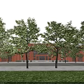 Modern School Building Complex Featuring Sports Field Running Track Lush Greenery And Surrounding Roads