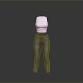 White Tank Top With Blue Jeans Casual Fashion Outfit For Daily Wear