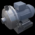 Stainless Steel Industrial Pump With Electric Motor Base Mount And Connection Ports