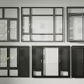 Casement Windows Various Opening Styles Black Frames And Modern Design Features 3d model