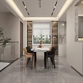 Modern Bright Minimalist Living And Dining Room With Warm Neutral Tone Comfortable Home Interior Decoration