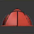 Red KUSHY Camping Tent With Modern Outdoor Structure And Sturdy Design