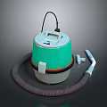 Green Household Vacuum Cleaner With Flexible Hose And Handle For Daily Cleaning