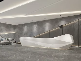 Modern Front Desk 3d model