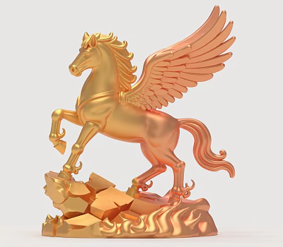 Metal Ornaments Luxury Metal Gold Ornaments Mascot Porch Ornaments 3d model