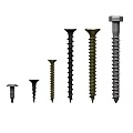Assorted Hardware Tools Featuring Various Size Screws With Different Head Types For DIY Projects