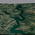 Aerial Planning of Mountainous Terrain with Winding Rivers and Natural Landscapes