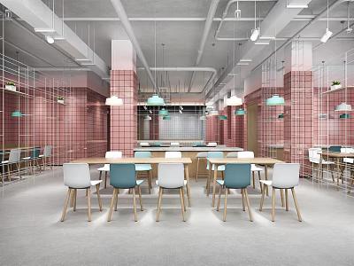 Fast food restaurant Modern restaurant 3d model