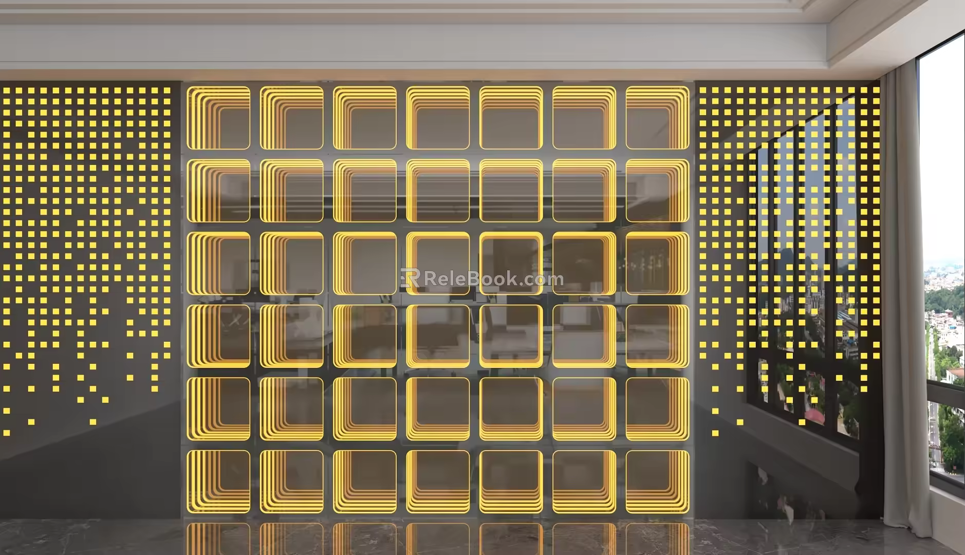 Modern background wall 3d model