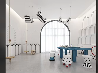 Modern Entertainment Room Children's Entertainment Room 3d model