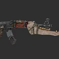 Unique Hybrid Weapon Design With Gun Body Serrated Blade And Textured Grip