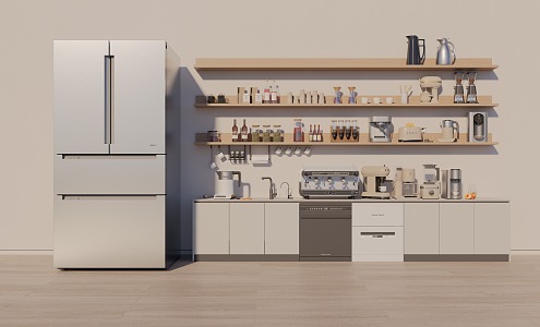 kitchen decoration coffee machine kitchen appliances 3d model