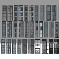 Various Modern Elevator Designs Featuring Different Styles And Exterior Finishes 3d model