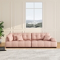 Modern double sofa 3d model