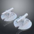 laser tower turret turntable sci-fi tower defense game tower defense sci-fi turret game turret game turret 3d model
