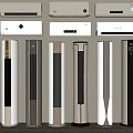 Modern White Air Conditioners And Fans Wall Mounted And Standing Home Cooling Appliances Design