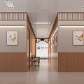 Traditional Chinese Medicine Pharmacy Interior With Wooden Herb Cabinets Counter And Seating