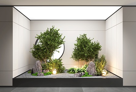 Modern landscape sketch interior landscape landscaping 3d model