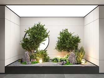 Modern landscape sketch interior landscape landscaping 3d model