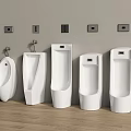 Modern White Ceramic Urinals With Various Wall Mounted Designs For Bathroom Interior