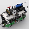 Lego Ghostbusters Ecto 1 Van With Equipment Details 3d model