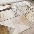 modern square carpet 3d model