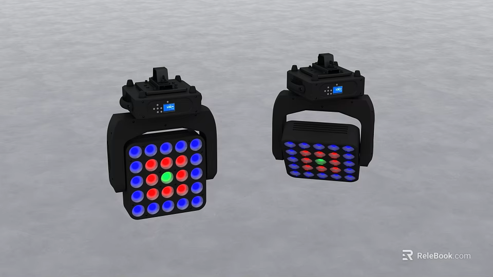 Colorful LED Decorative Lights With Black Design Red Blue Green Beads For Stage Party 3d model 