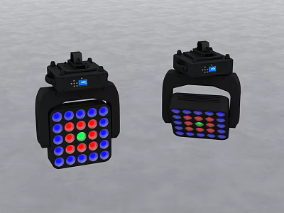 Colorful LED Decorative Lights With Black Design Red Blue Green Beads For Stage Party 3d model