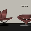 Modern Casual Sofa Single Sofa Lazy Sofa 3d model