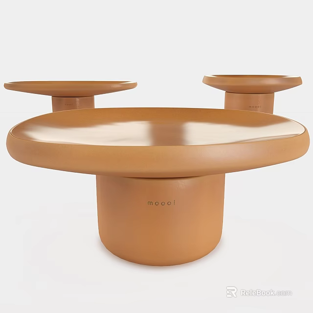 Contemporary Brown Round Tables with Smooth Surface Moooi Modern Design 3d model