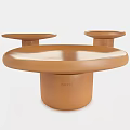 Contemporary Brown Round Tables with Smooth Surface Moooi Modern Design 3d model