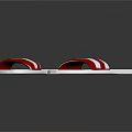 White Home Slippers With Red Stripes For Comfortable Casual Daily Wear