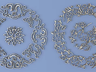 Metal Carved Traditional Pattern Carved Pattern 3d model