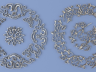 Metal Carved Traditional Pattern Carved Pattern 3d model