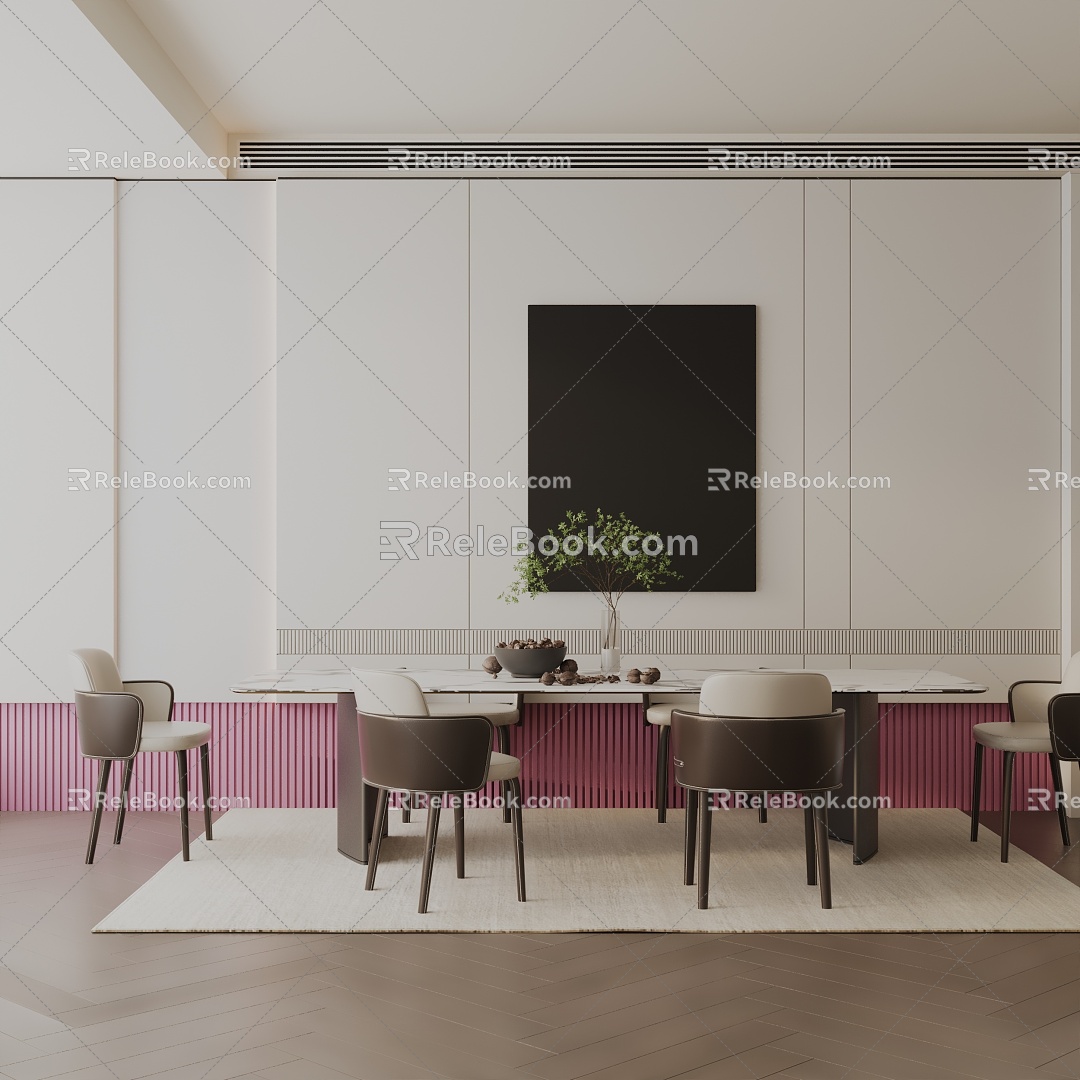 Modern table combination 3d model