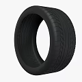 Black Car Tire With Deep Tread Pattern For Enhanced Road Grip And Durability 3d model