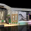 YEEDAA Exhibition Booth Design With Mountain Painting And Mannequin