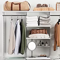 Metal Hangers Organize Clothes And Accessories In Wardrobe
