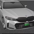 White BMW Sedan Modern Exterior Design With Kidney Grille And LED Headlights