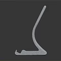 Modern Minimalist Gray Leisure Chair With Yellow Accent Lines Textured Surface And Curved Backrest