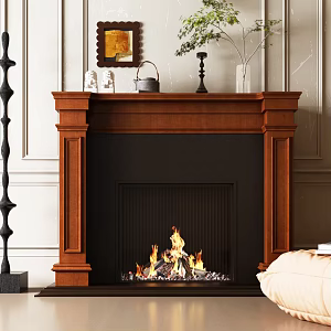 Fireplace American Fireplace French Vintage Fireplace 3d model