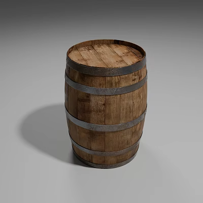 Vintage cask wine barrel 3d model