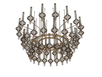 Light Luxury Crystal Chandelier 3d model