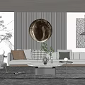 Modern Sofa Coffee Table Combination Sofa Multiplayer Sofa 3d model