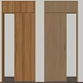 Sleek Wooden Sliding Doors With Natural Wood Finish For Modern Home Interior