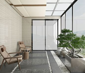 Modern Sun Room 3d model